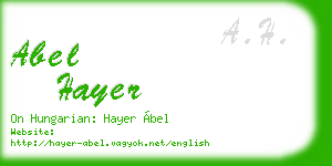 abel hayer business card